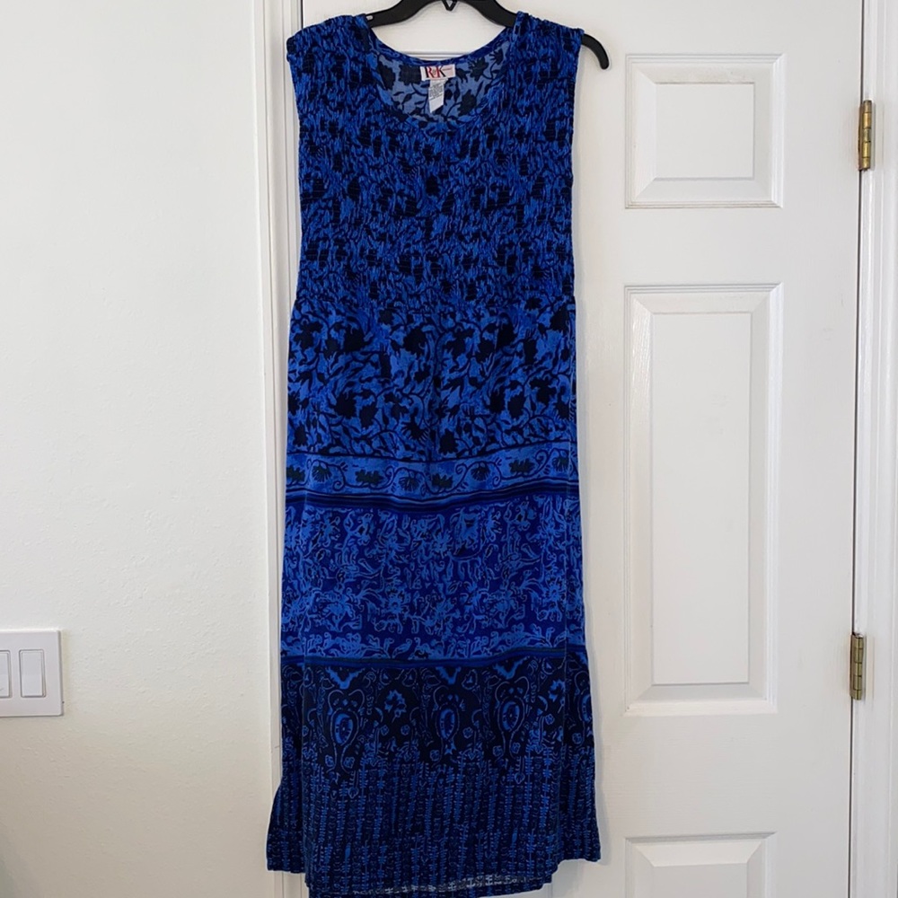 “R & K Originals”  Blue Maxi Dress
